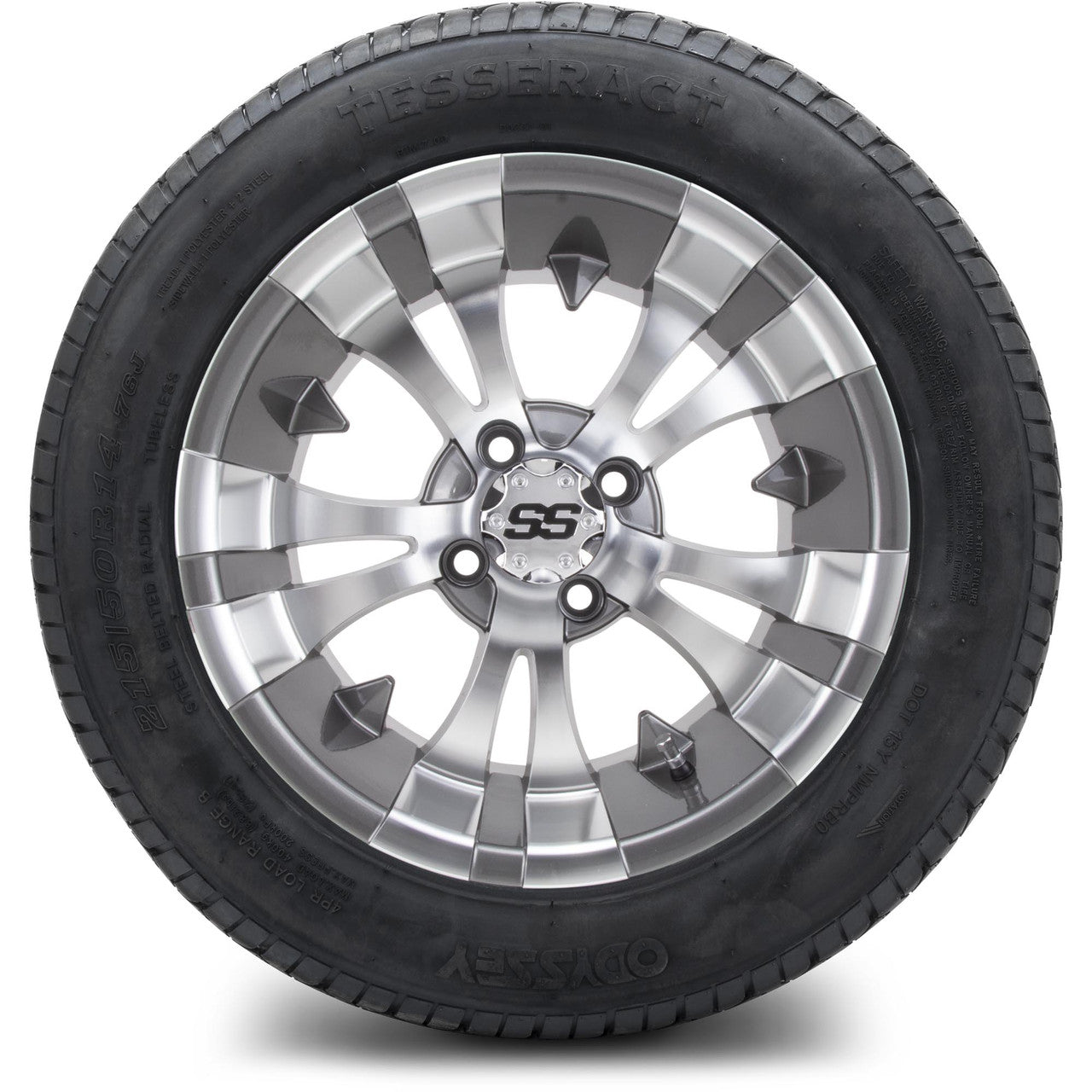 MODZ® 14" Vampire Gunmetal Wheels & Street Tires Combo