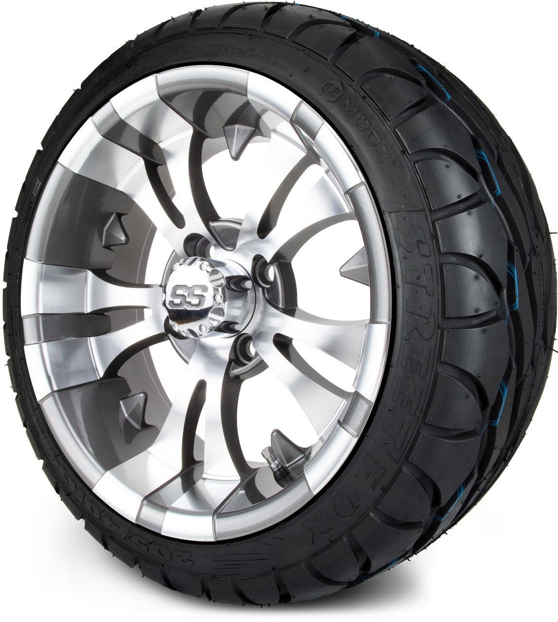 MODZ® 14" Vampire Gunmetal Wheels & Street Tires Combo