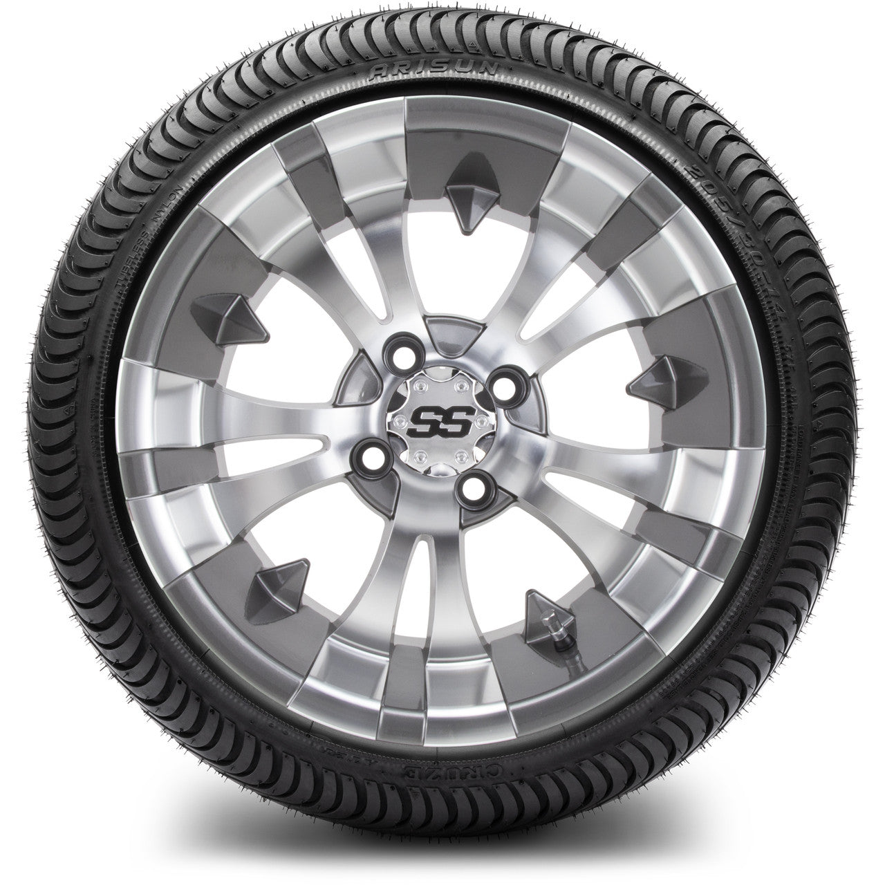 MODZ® 14" Vampire Gunmetal Wheels & Street Tires Combo