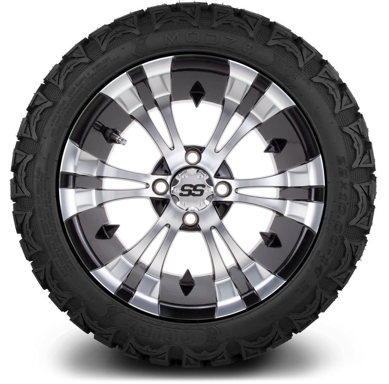 MODZ® 14" Vampire Machined Black Wheels & Off-Road Tires Combo