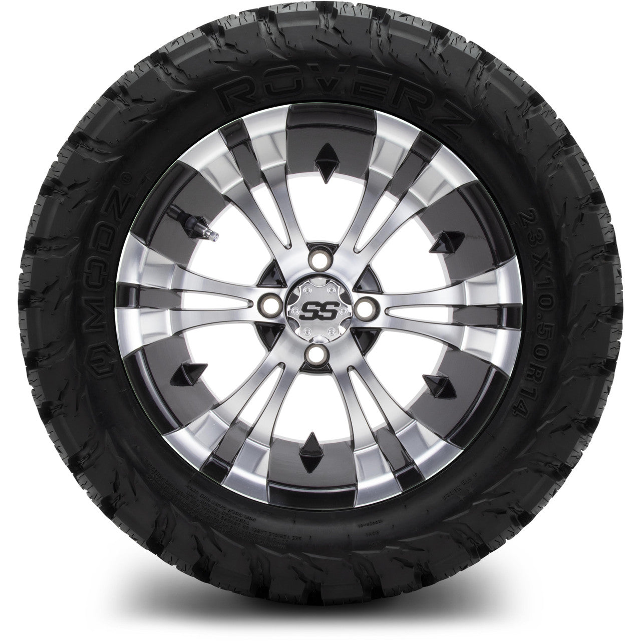 MODZ® 14" Vampire Machined Black Wheels & Off-Road Tires Combo