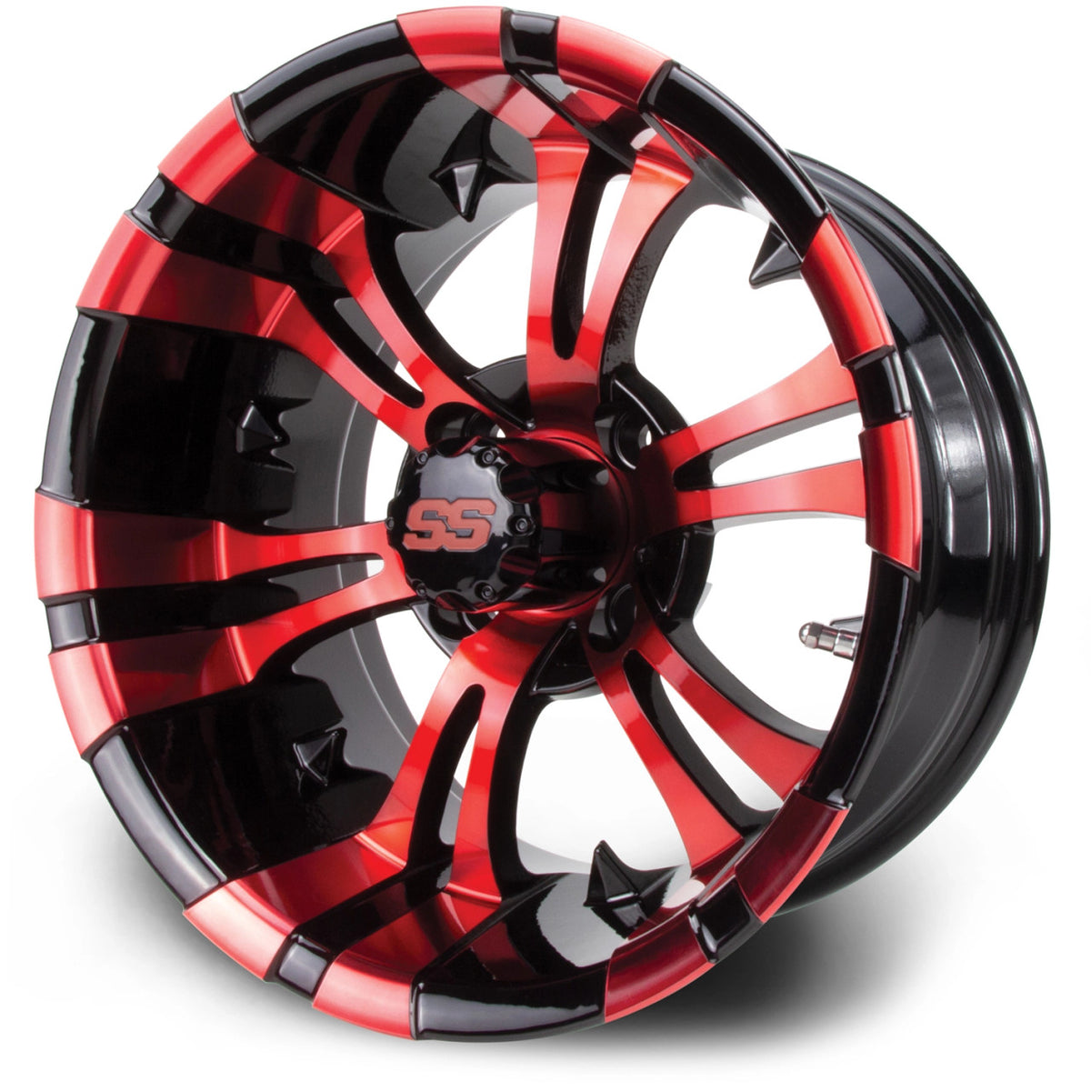 MODZ® Vampire Red & Black 14" Golf Cart Wheel