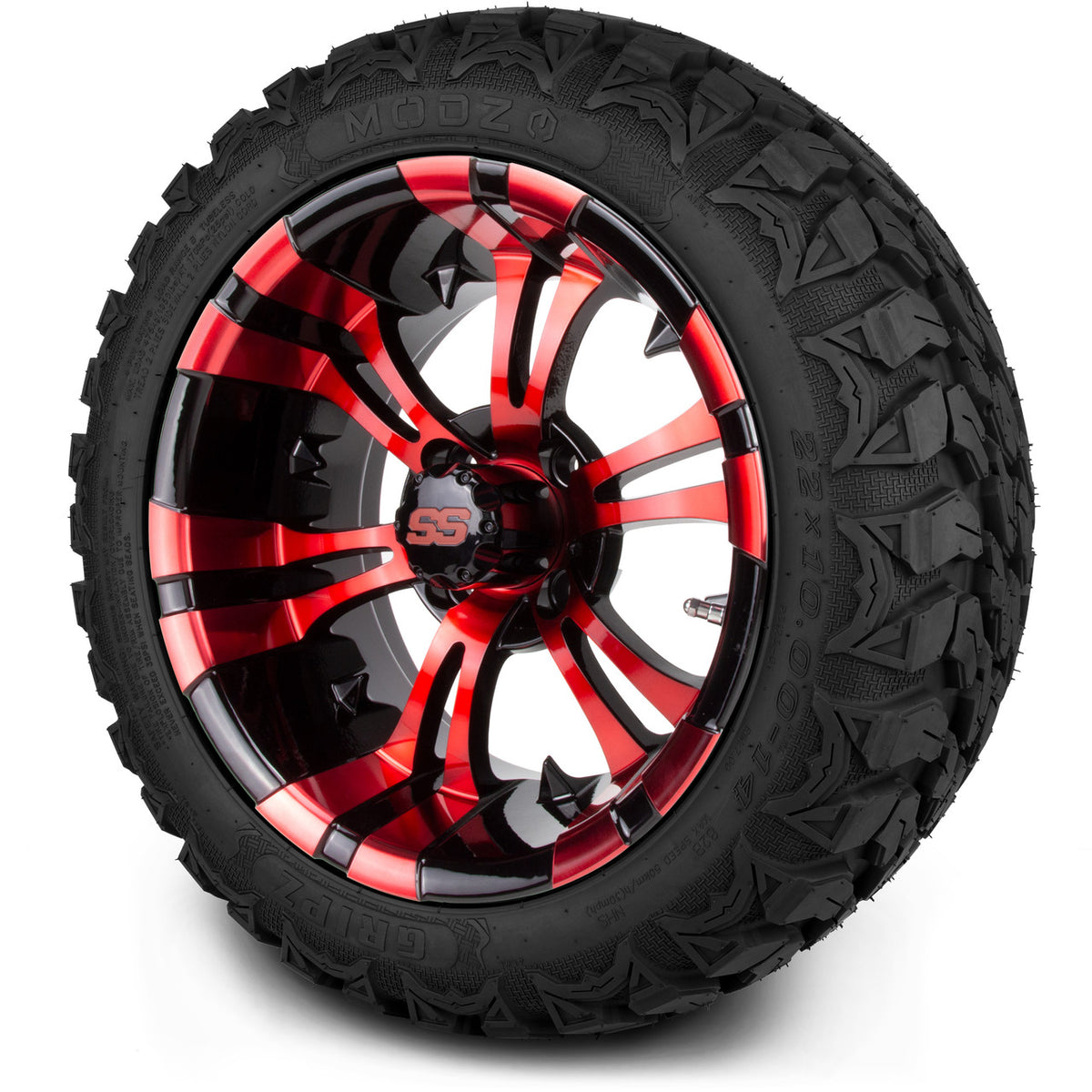 MODZ® 14" Vampire Red and Black Wheels & Off-Road Tires Combo