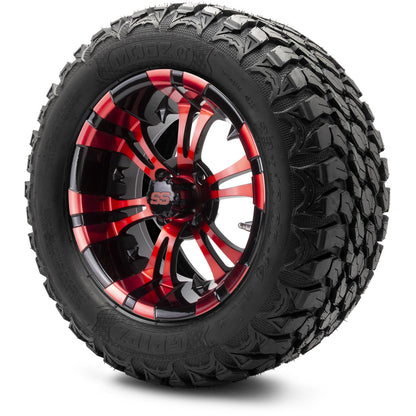 MODZ® 14" Vampire Red and Black Wheels & Off-Road Tires Combo