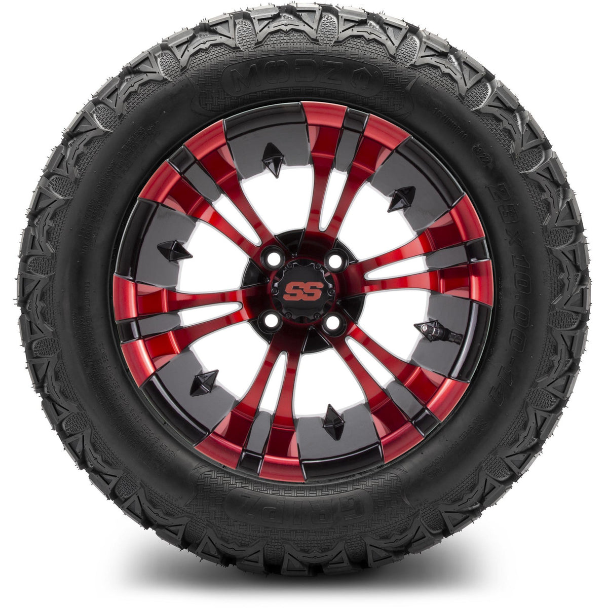 MODZ® 14" Vampire Red and Black Wheels & Off-Road Tires Combo