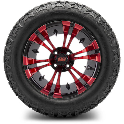 MODZ® 14" Vampire Red and Black Wheels & Off-Road Tires Combo