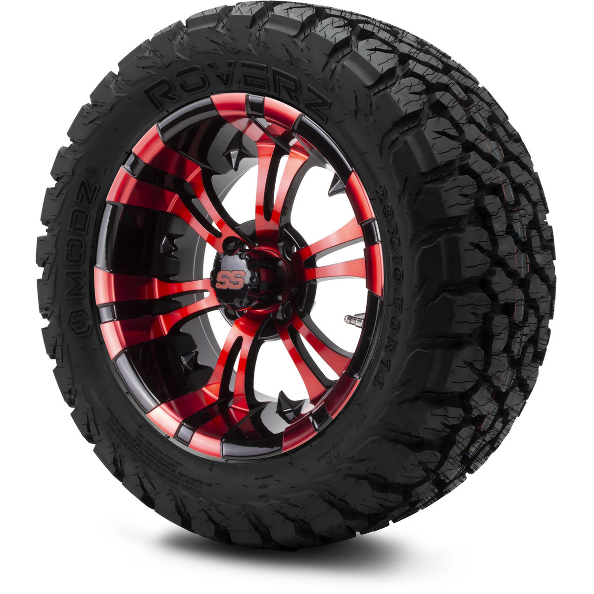 MODZ® 14" Vampire Red and Black Wheels & Off-Road Tires Combo