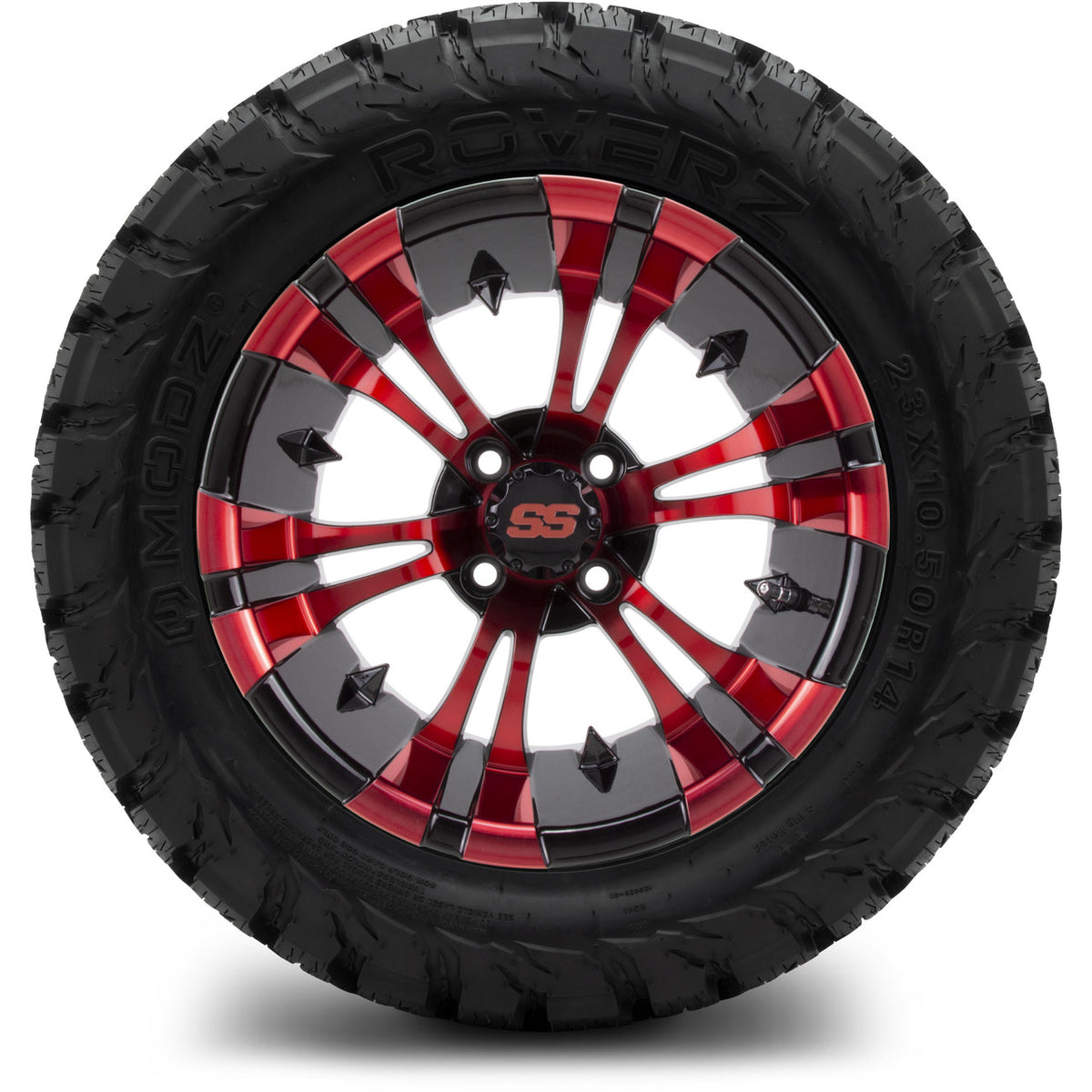 MODZ® 14" Vampire Red and Black Wheels & Off-Road Tires Combo