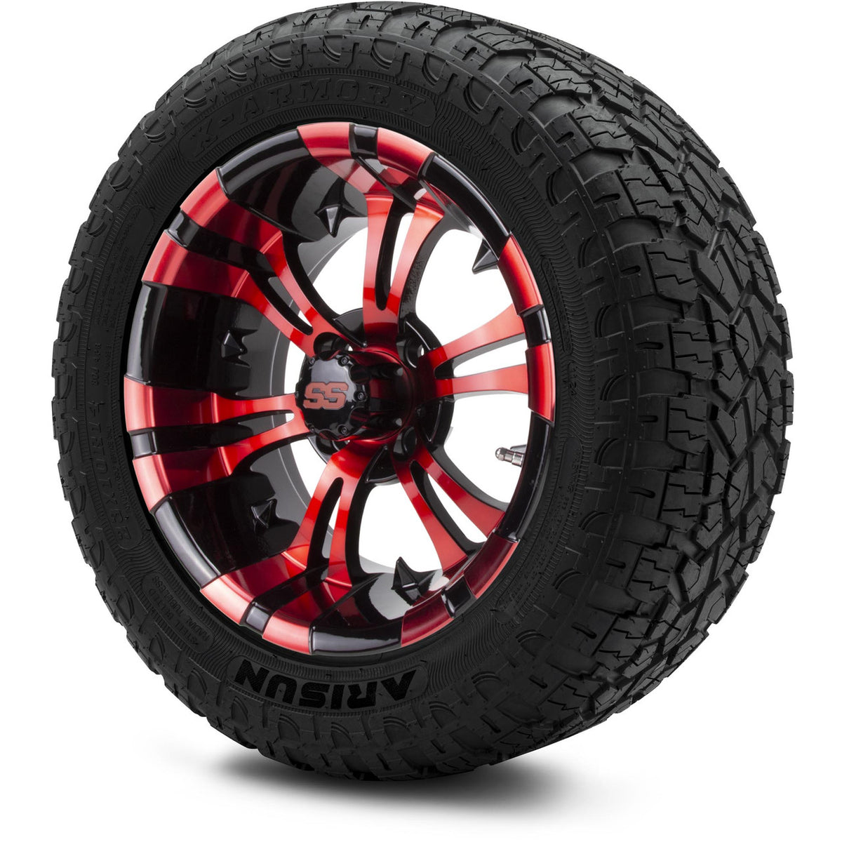 MODZ® 14" Vampire Red and Black Wheels & Off-Road Tires Combo