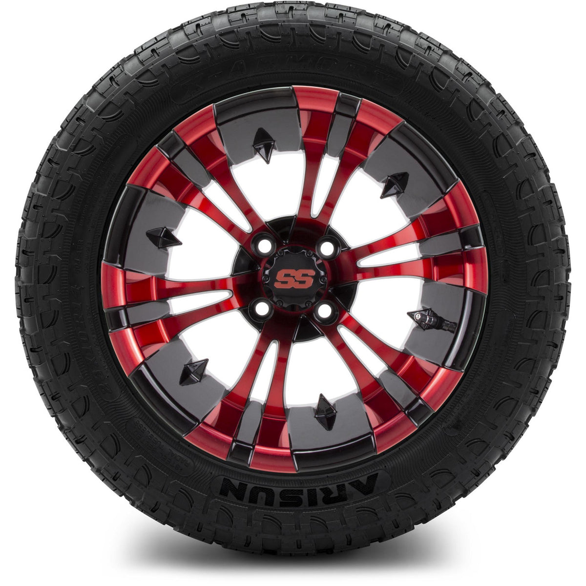 MODZ® 14" Vampire Red and Black Wheels & Off-Road Tires Combo