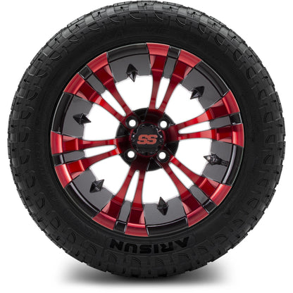 MODZ® 14" Vampire Red and Black Wheels & Off-Road Tires Combo