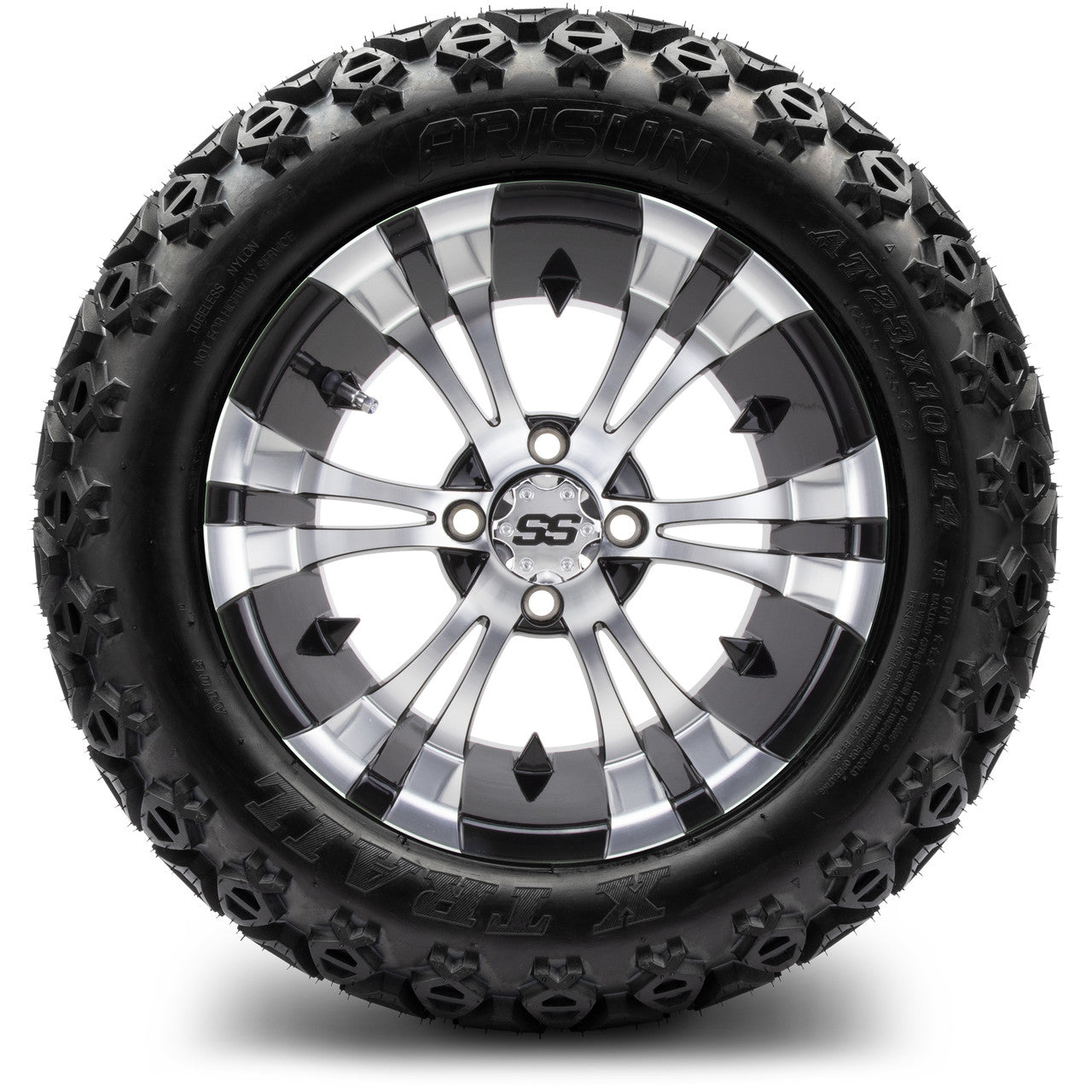 MODZ® 14" Vampire Machined Black Wheels & Off-Road Tires Combo