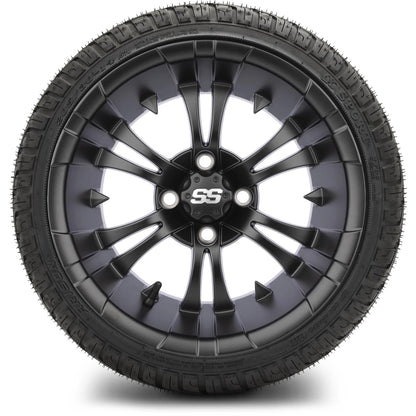 MODZ® 14" Vampire Matte Black Wheels & Street Tires Combo