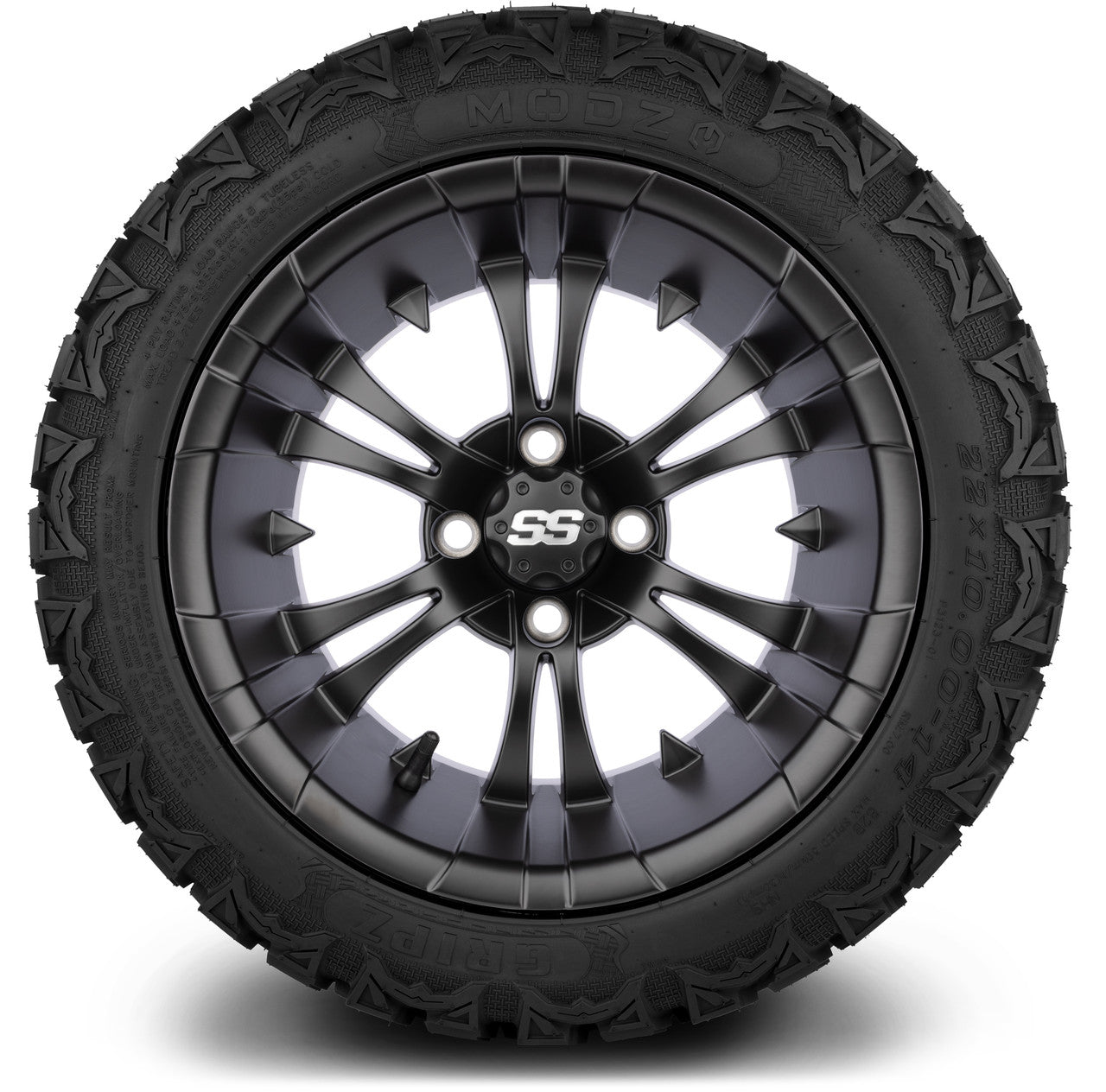 MODZ® 14" Vampire Matte Black Wheels & Off-Road Tires Combo