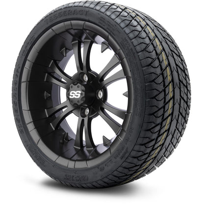 MODZ® 14" Vampire Matte Black Wheels & Street Tires Combo