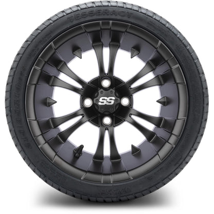 MODZ® 14" Vampire Matte Black Wheels & Street Tires Combo