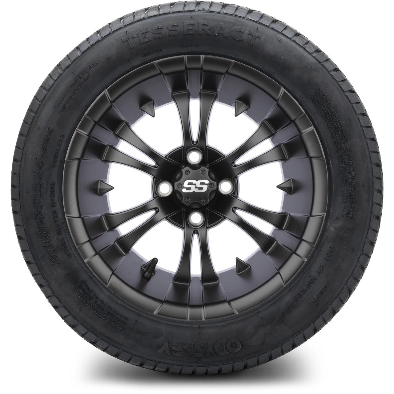MODZ® 14" Vampire Matte Black Wheels & Street Tires Combo