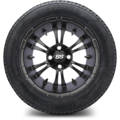MODZ® 14" Vampire Matte Black Wheels & Street Tires Combo