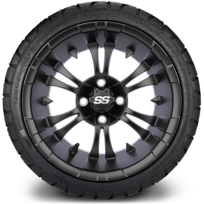 MODZ® 14" Vampire Matte Black Wheels & Street Tires Combo