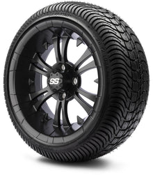 MODZ® 14" Vampire Matte Black Wheels & Street Tires Combo