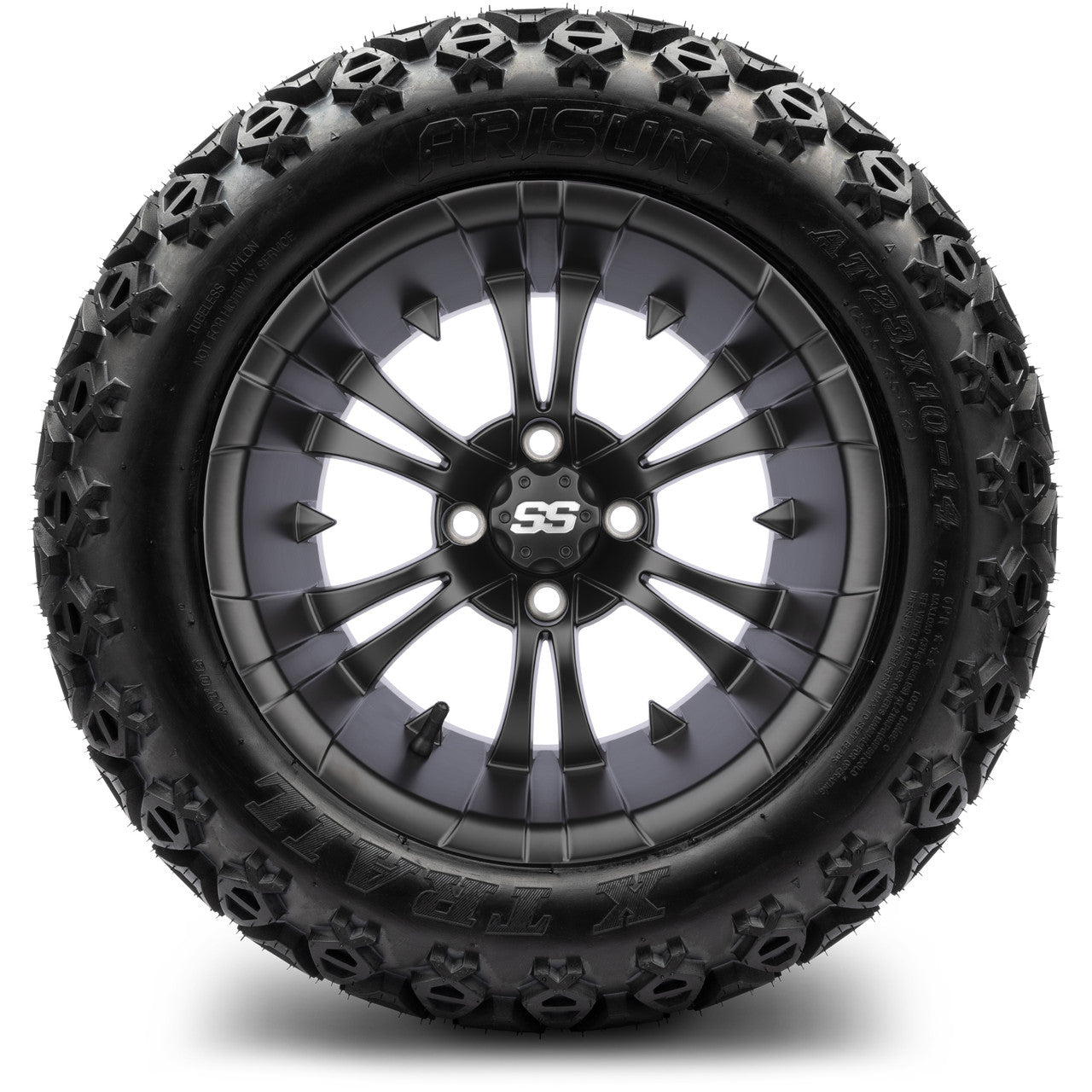 MODZ® 14" Vampire Matte Black Wheels & Off-Road Tires Combo