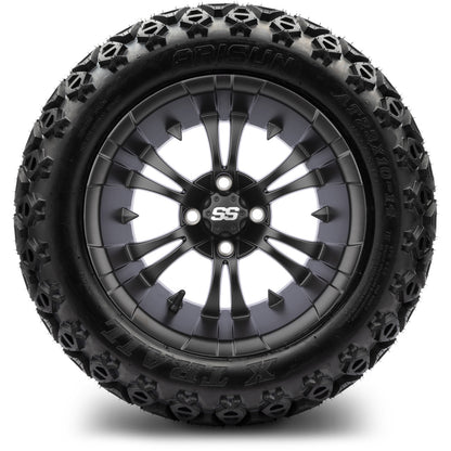 MODZ® 14" Vampire Matte Black Wheels & Off-Road Tires Combo