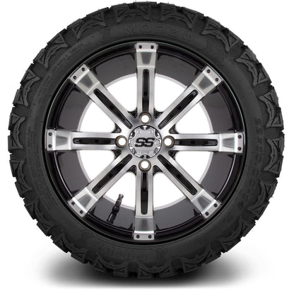 MODZ® 14" Tempest Machined Black Wheels & Off-Road Tires Combo