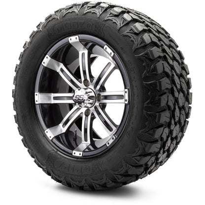 MODZ® 14" Tempest Machined Black Wheels & Off-Road Tires Combo