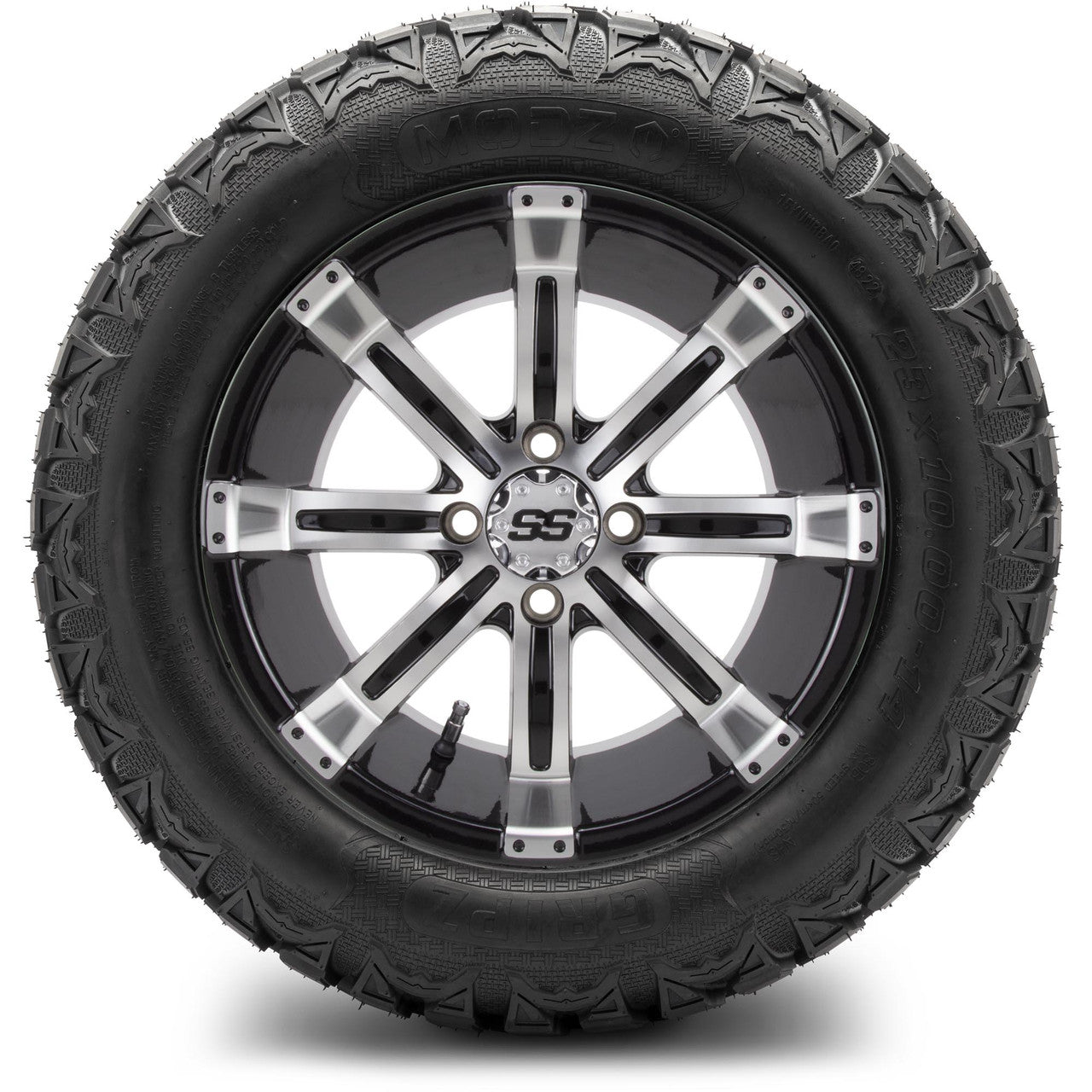 MODZ® 14" Tempest Machined Black Wheels & Off-Road Tires Combo