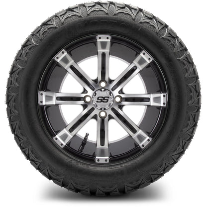 MODZ® 14" Tempest Machined Black Wheels & Off-Road Tires Combo