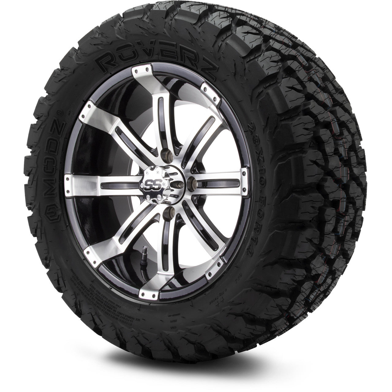 MODZ® 14" Tempest Machined Black Wheels & Off-Road Tires Combo