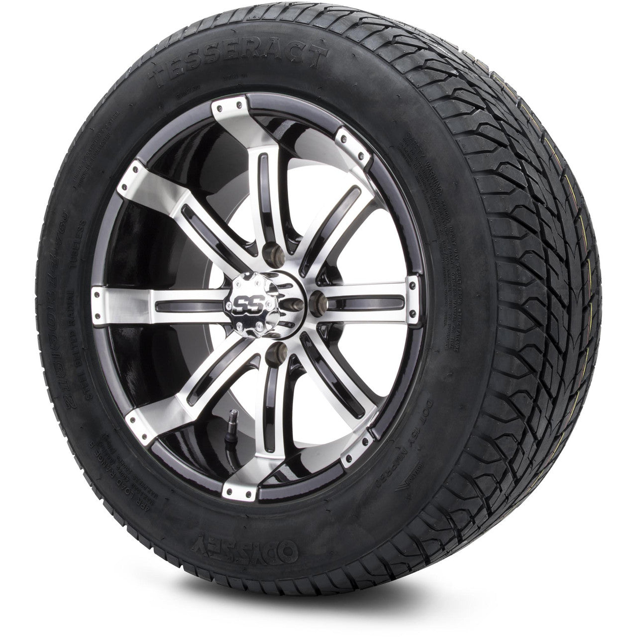 MODZ® 14" Tempest Machined Black Wheels & Street Tires Combo