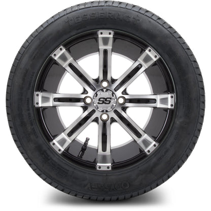 MODZ® 14" Tempest Machined Black Wheels & Street Tires Combo