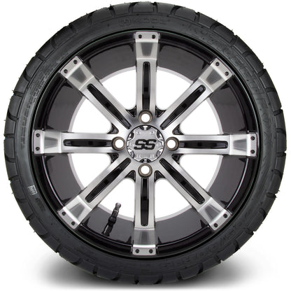 MODZ® 14" Tempest Machined Black Wheels & Street Tires Combo