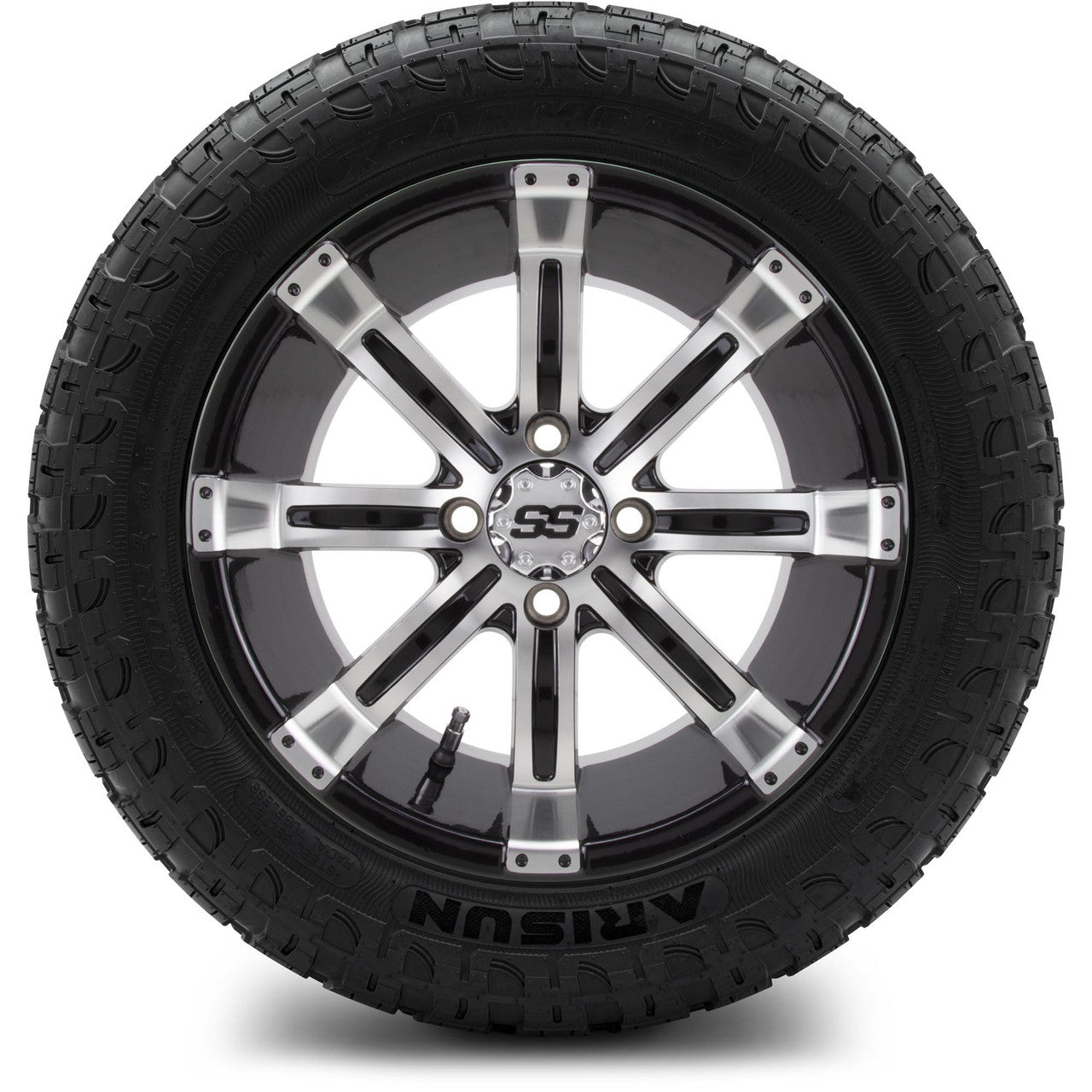 MODZ® 14" Tempest Machined Black Wheels & Off-Road Tires Combo