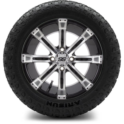 MODZ® 14" Tempest Machined Black Wheels & Off-Road Tires Combo