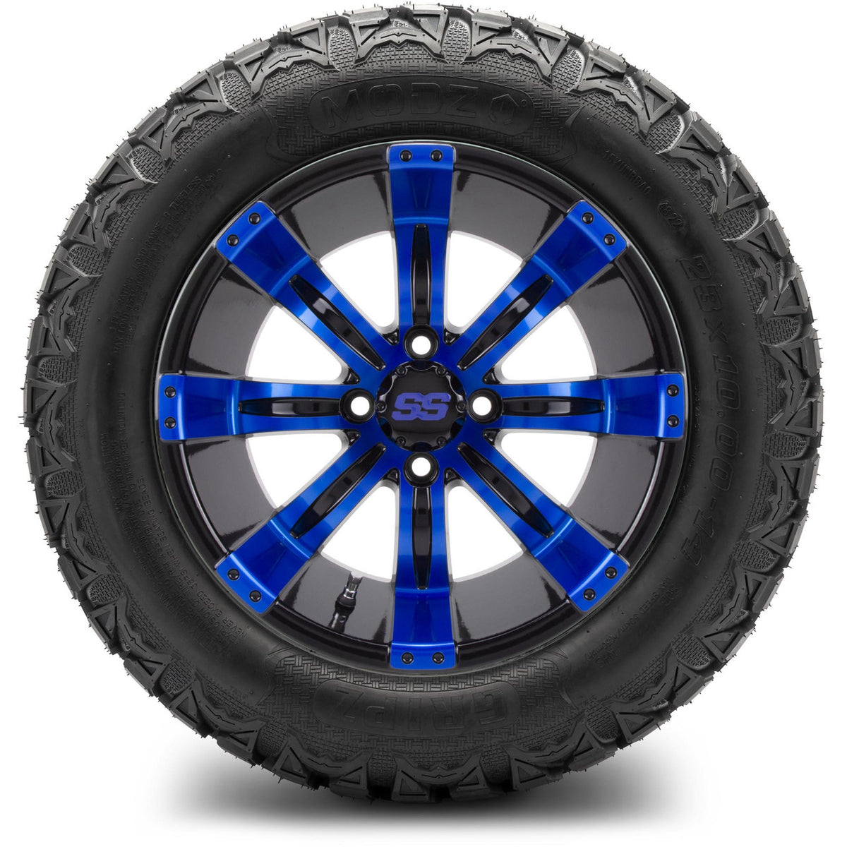 MODZ® 14" Tempest Blue and Black Wheels & Off-Road Tires Combo