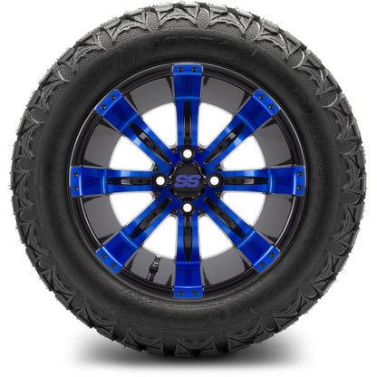 MODZ® 14" Tempest Blue and Black Wheels & Off-Road Tires Combo