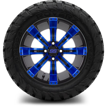 MODZ® 14" Tempest Blue and Black Wheels & Off-Road Tires Combo