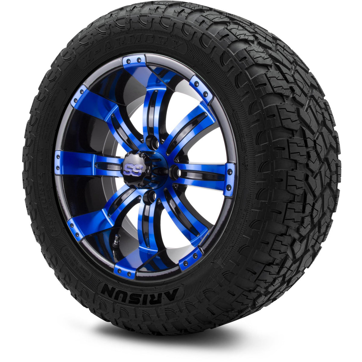 MODZ® 14" Tempest Blue and Black Wheels & Off-Road Tires Combo
