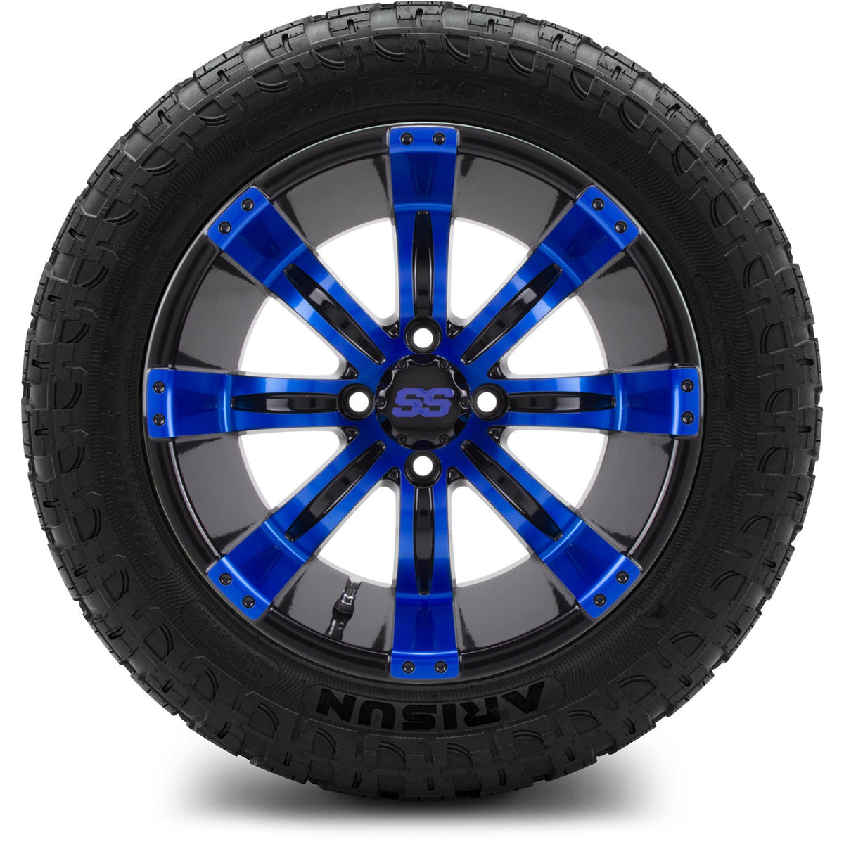 MODZ® 14" Tempest Blue and Black Wheels & Off-Road Tires Combo