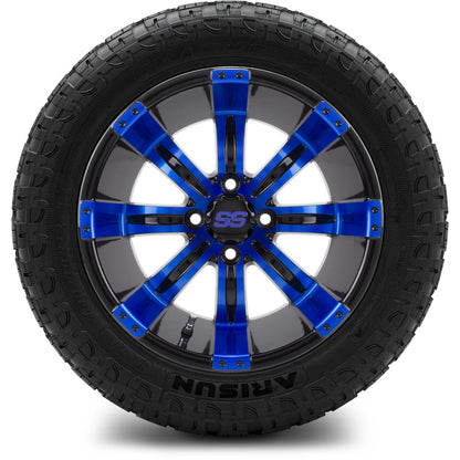 MODZ® 14" Tempest Blue and Black Wheels & Off-Road Tires Combo