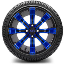 MODZ® 14" Tempest Blue and Black Wheels & Street Tires Combo