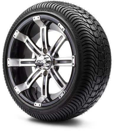 MODZ® 14" Tempest Machined Black Wheels & Street Tires Combo