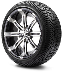 MODZ® 14" Tempest Machined Black Wheels & Street Tires Combo