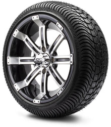 MODZ® 14" Tempest Machined Black Wheels & Street Tires Combo