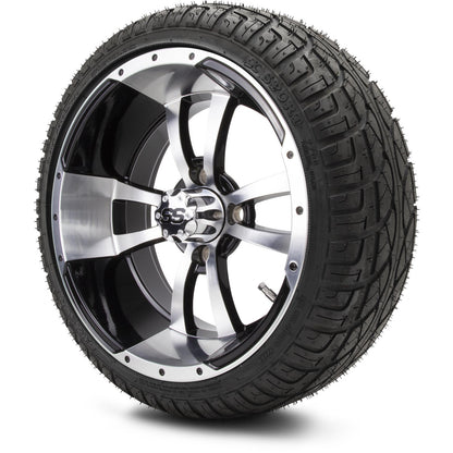 MODZ® 14" Storm Trooper Machined Black Wheels & Street Tires Combo