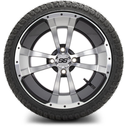 MODZ® 14" Storm Trooper Machined Black Wheels & Street Tires Combo