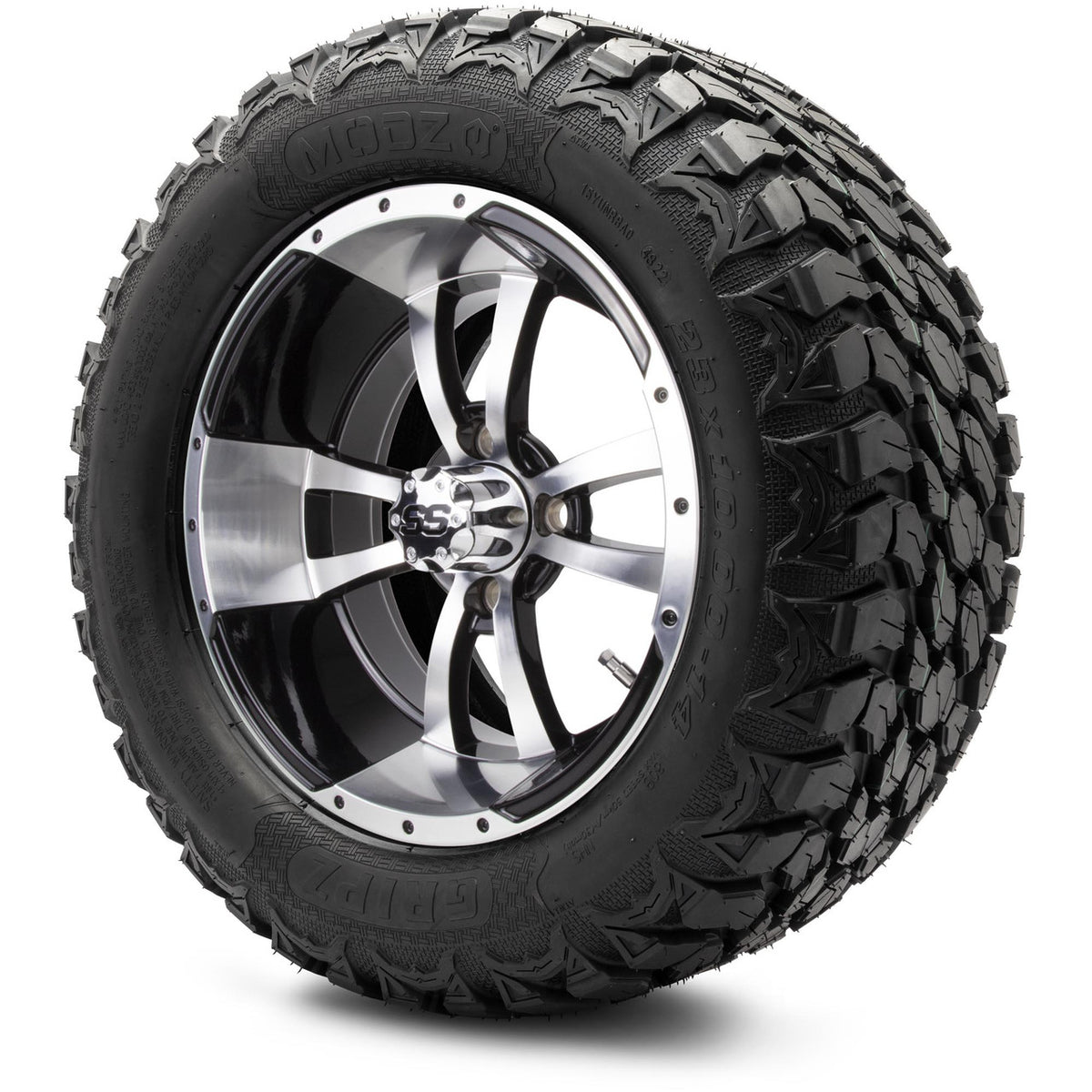 MODZ® 14" Storm Trooper Machined Black Wheels & Off-Road Tires Combo