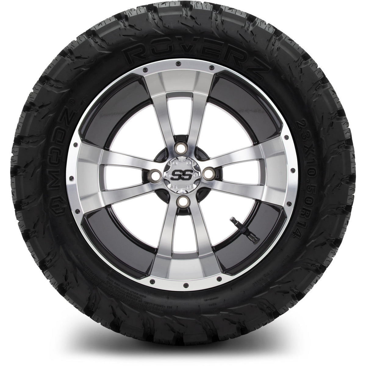 MODZ® 14" Storm Trooper Machined Black Wheels & Off-Road Tires Combo